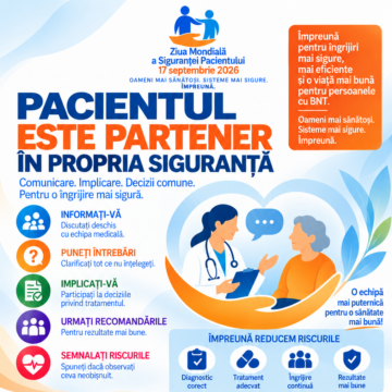 Securitatea pacientului - responsabilitate comuna si prioritate institutionala